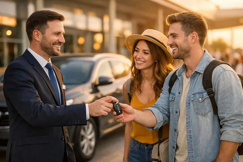 Transfer of rental car keys