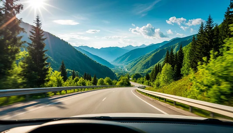 Mountain view when renting a car in Sochi without a driver